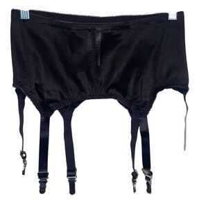 Rago Garter Belt Womens Size 2X/34 Shaping 72522  Black 6 Straps Retro Lingerie